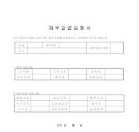 채무감면요청서 채무감면요청서